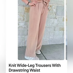 HYFVE Dark Taupe Drawstring Knit Trousers